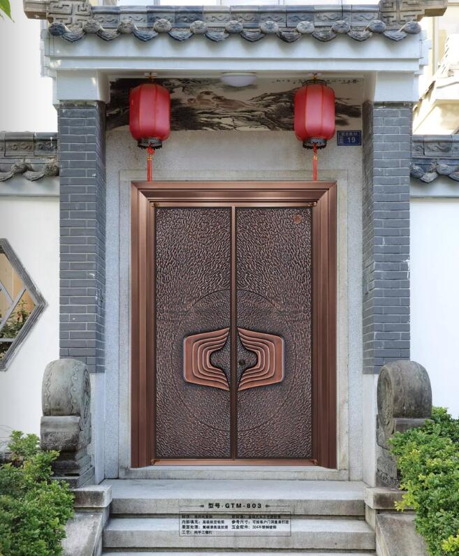 西安天卓新中式銅門，手工鍛打，古典魅力與現(xiàn)代藝術(shù)的碰撞