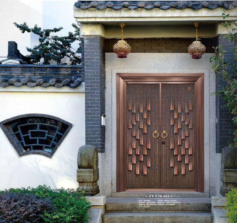西安天卓新中式銅門，手工鍛打，古典魅力與現(xiàn)代藝術(shù)的碰撞